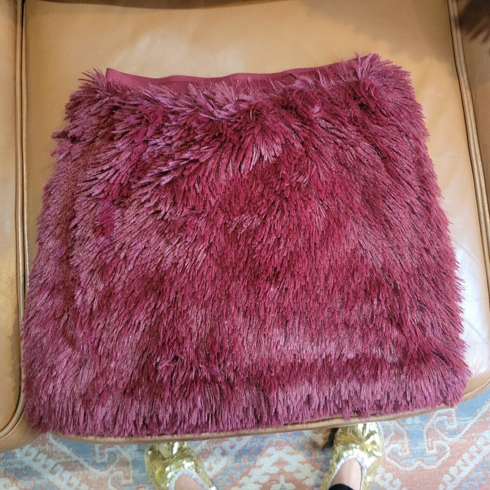 Fuzzy Faux Fur Mini-skirt